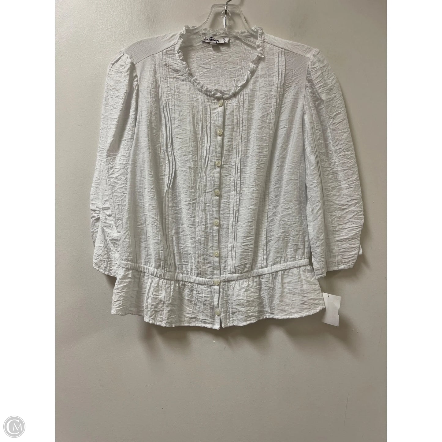 Blouse Long Sleeve By Sam Edelman In White, Size: M