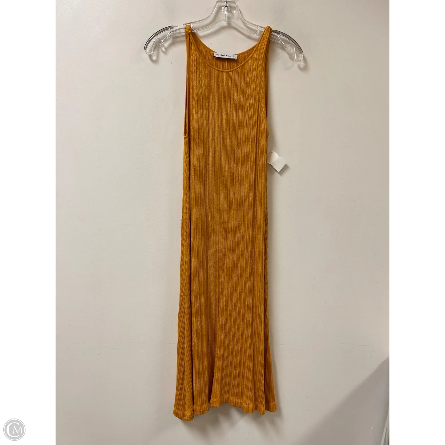 Dress Casual Midi By Zara In Yellow, Size: S