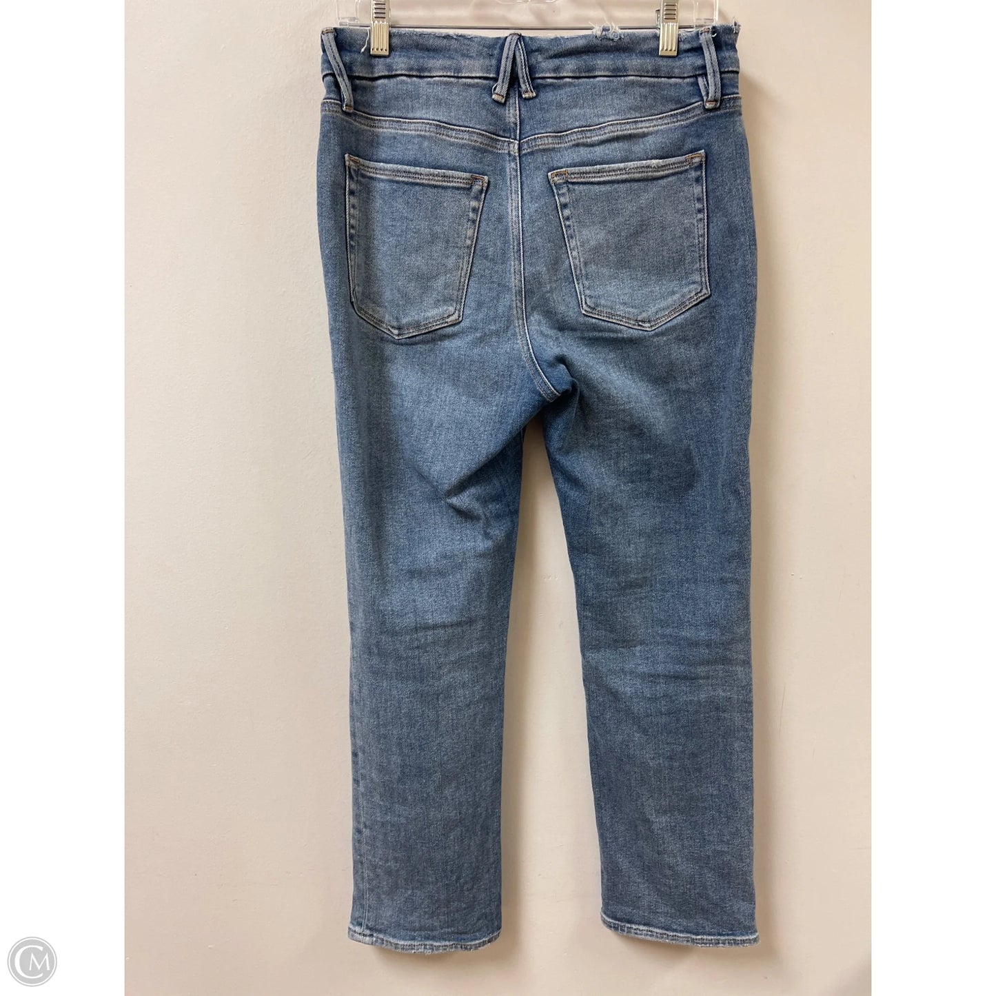 Jeans Straight By Good American In Blue Denim, Size: 10