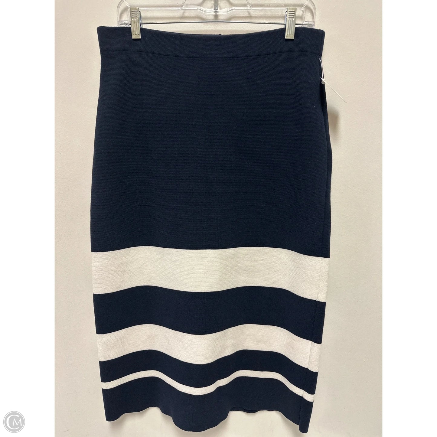 Skirt Midi By Ann Taylor In Navy, Size: L