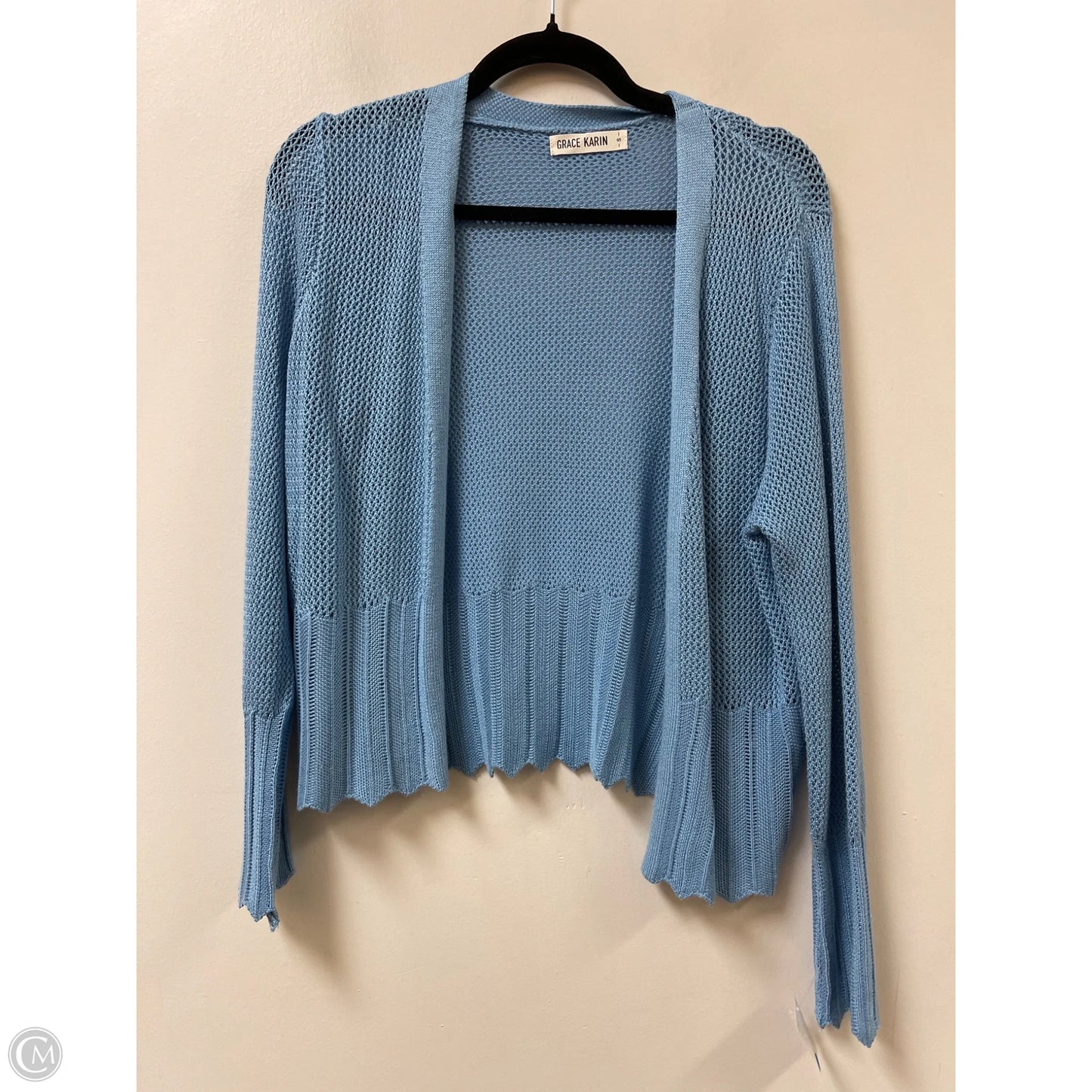 Sweater Cardigan By Grace Karin In Blue, Size: S