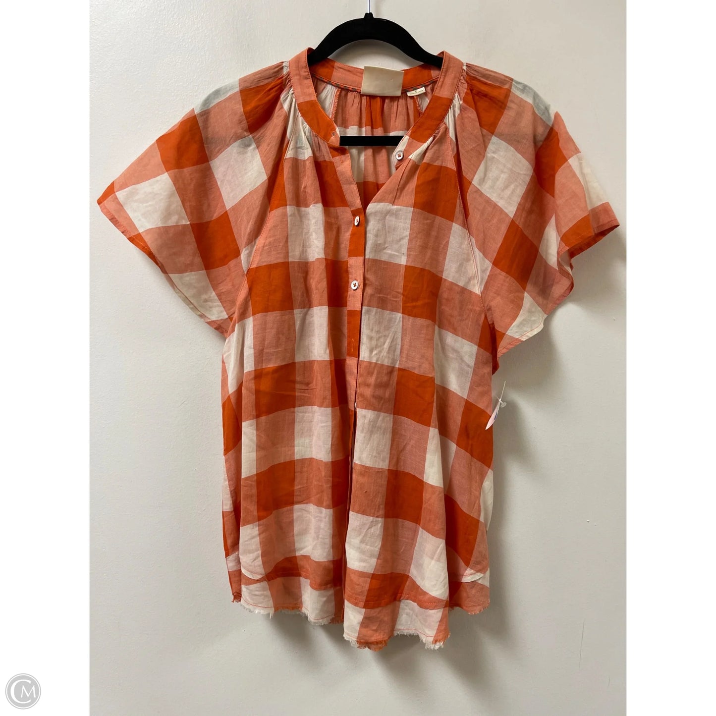 Top Short Sleeve By Maeve In Orange, Size: M