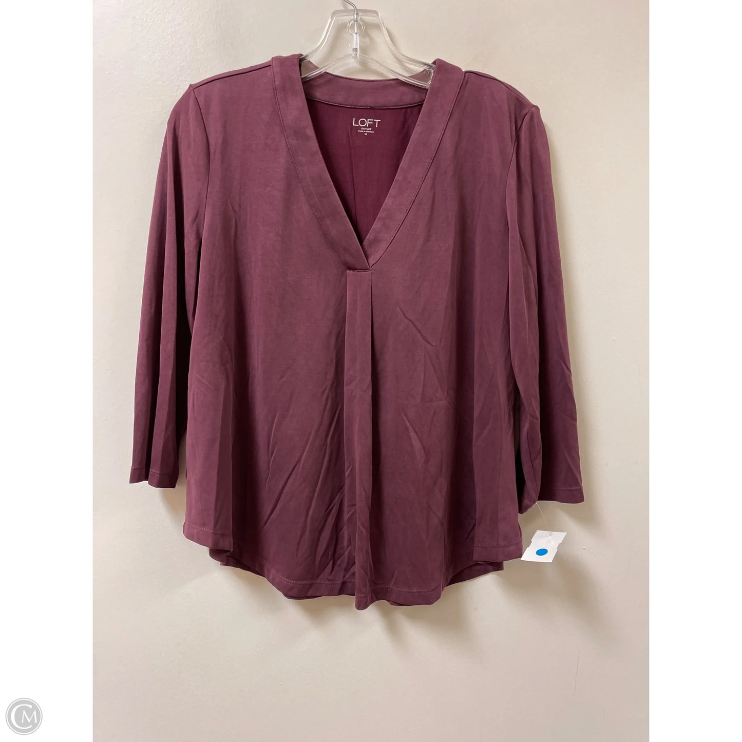 Top Long Sleeve By Loft In Purple, Size: M