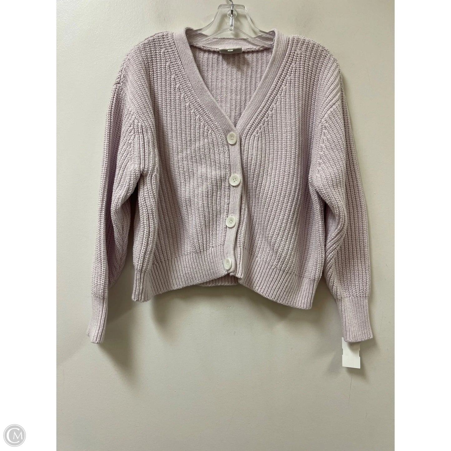 Sweater Cardigan By Clothes Mentor In Purple, Size: M