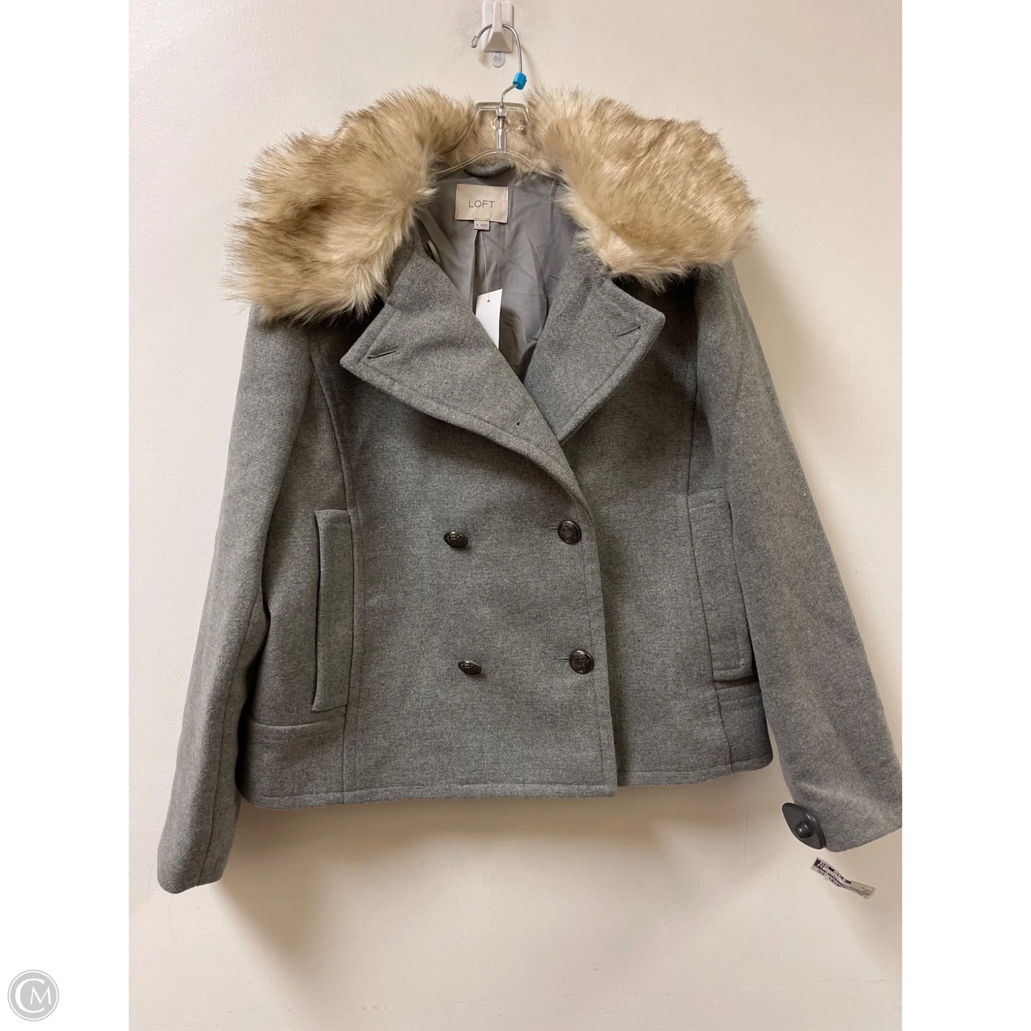 Coat Other By Loft In Grey, Size: Xl
