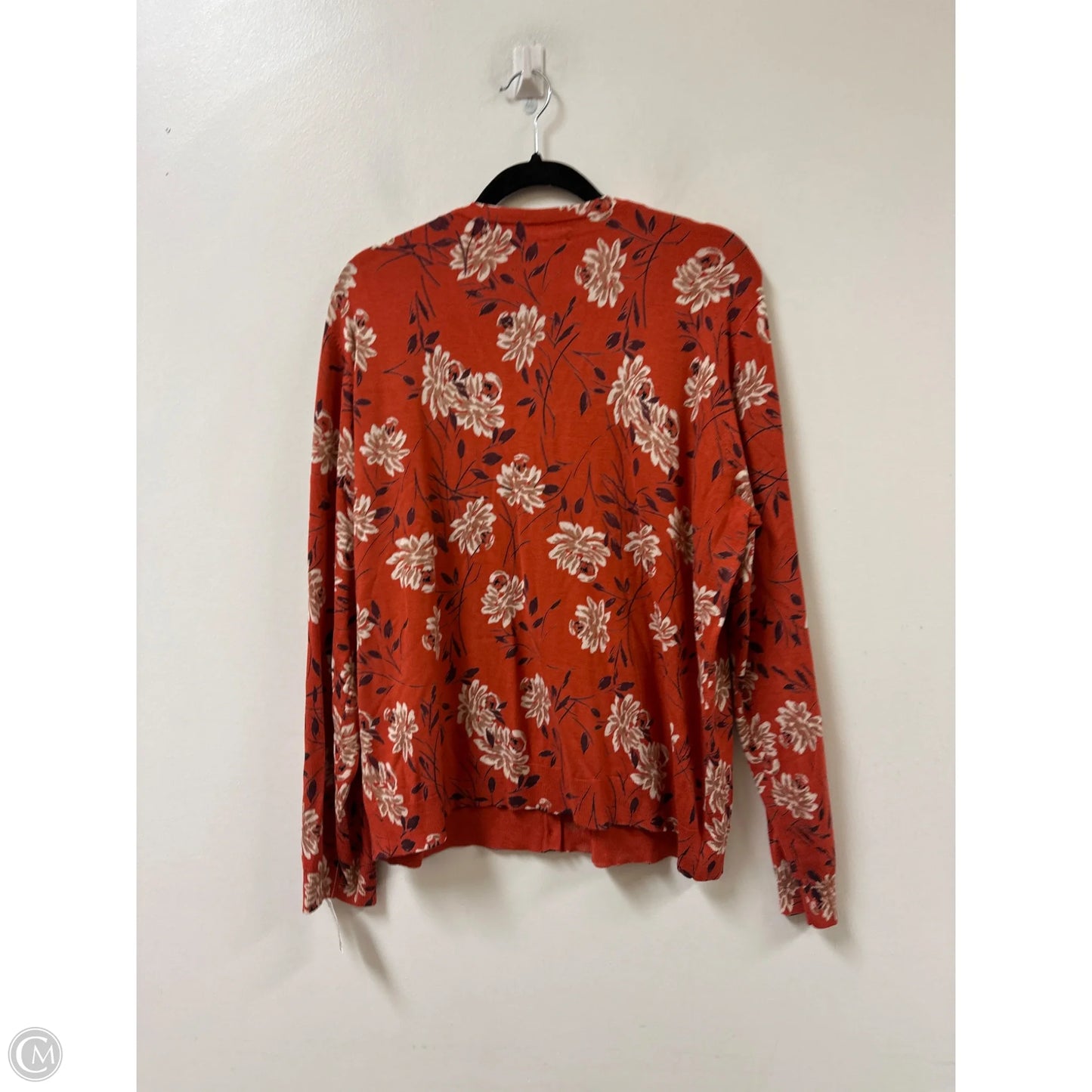 Sweater Cardigan By Daniel Rainn In Orange, Size: 1x
