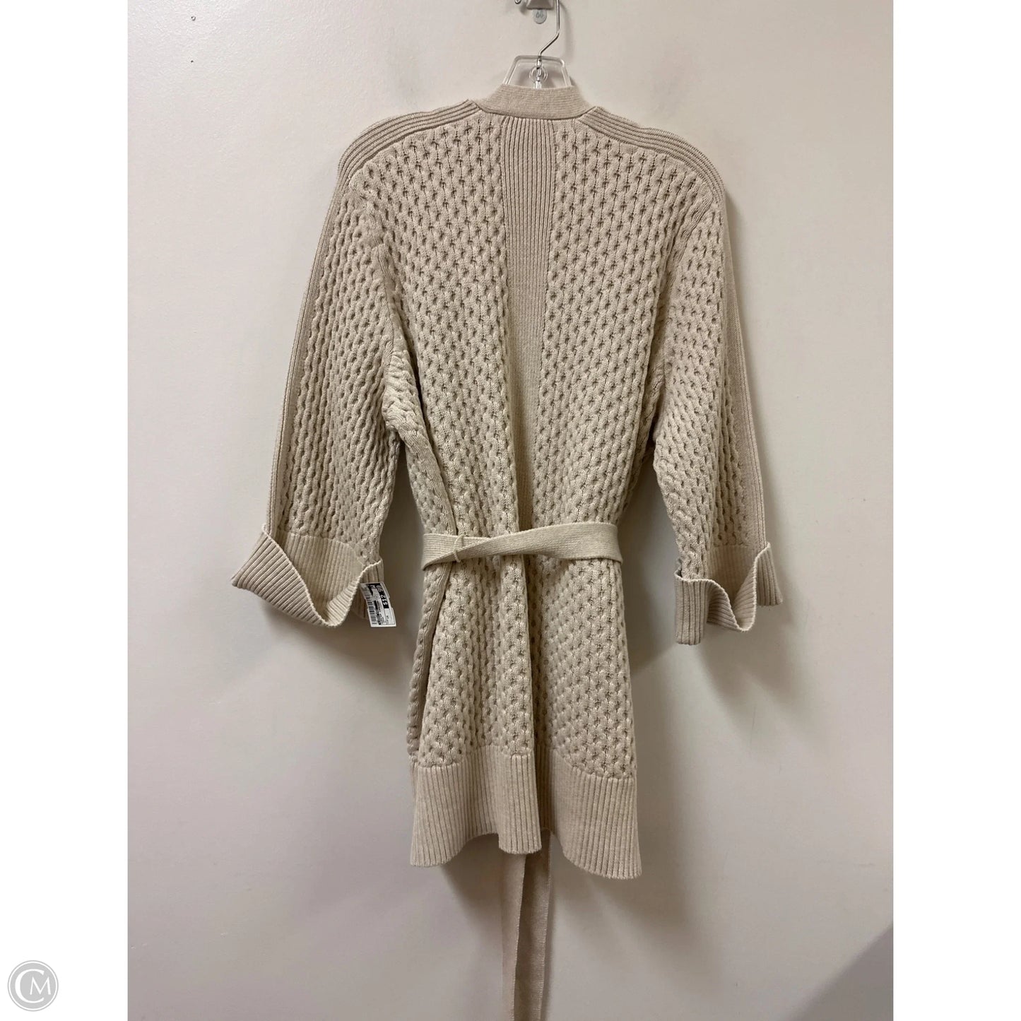 Sweater Cardigan By Lands End In Cream, Size: 1x