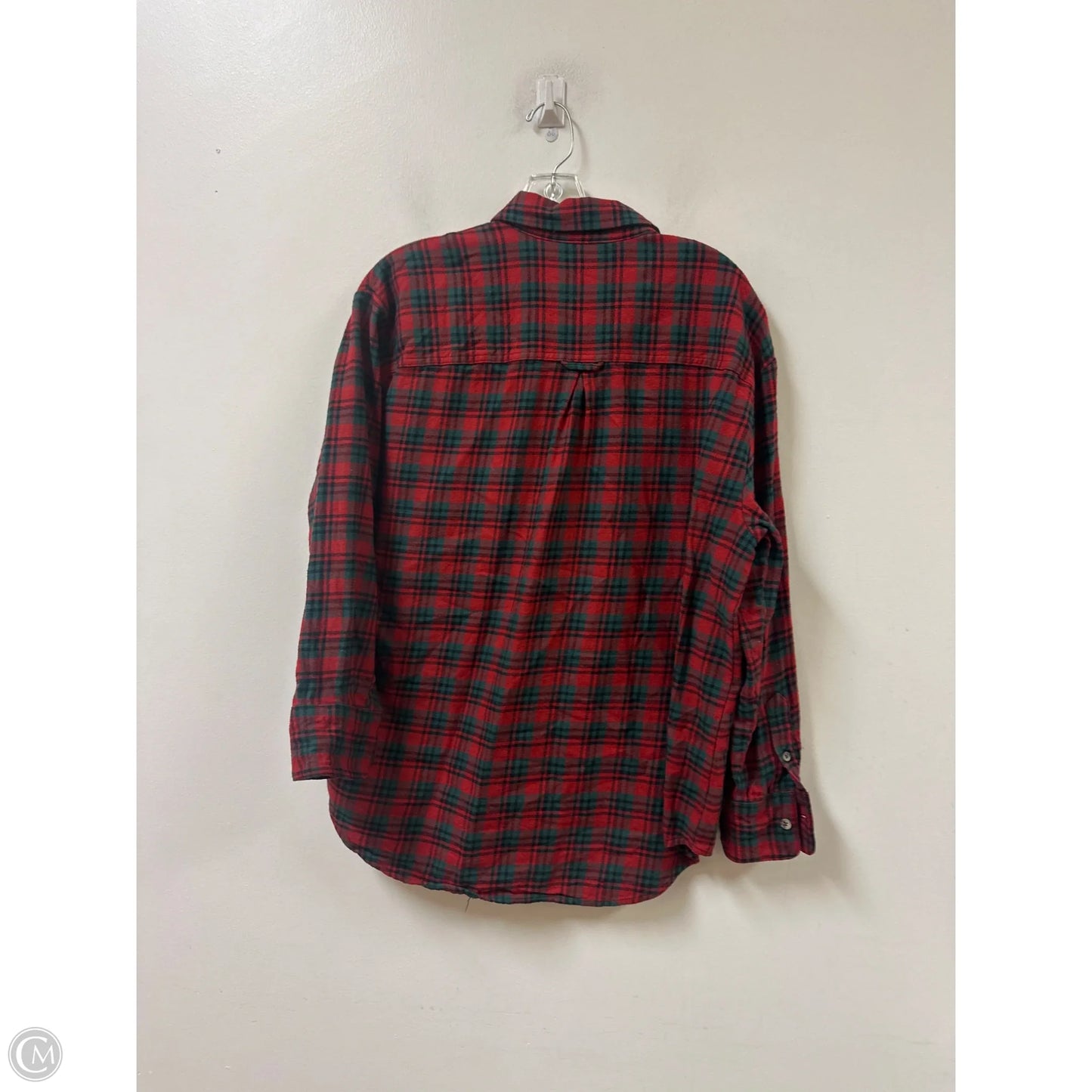 Blouse Long Sleeve By Old Navy In Red, Size: L