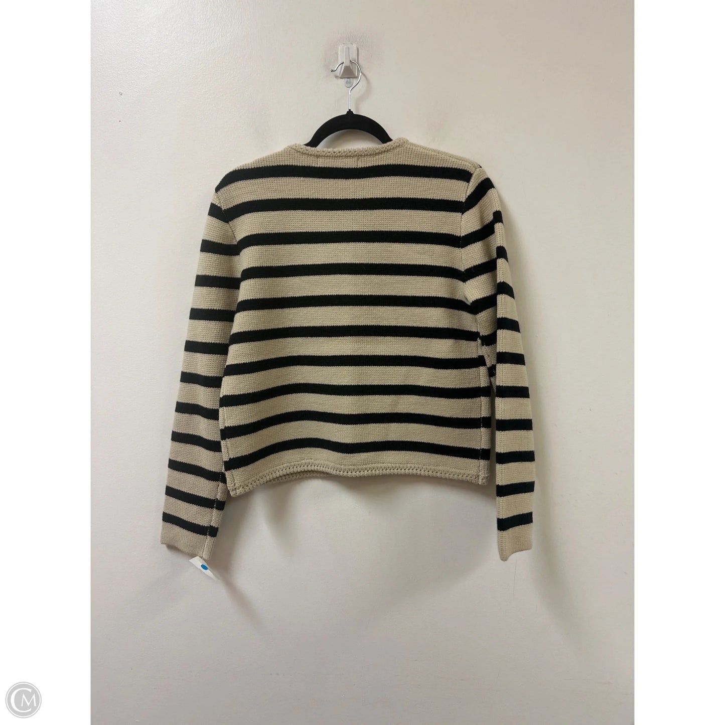 Sweater Cardigan By Strut & Bolt In Black & Cream, Size: S