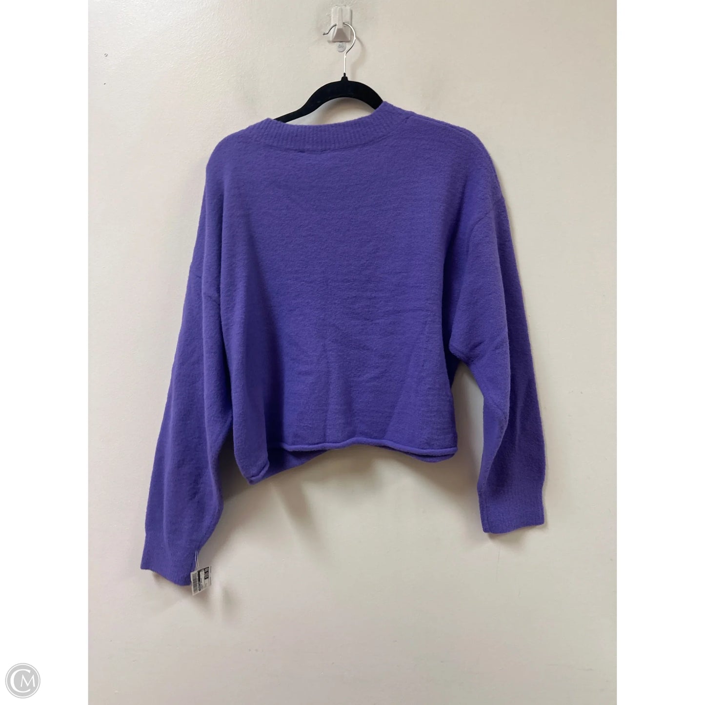 Sweater Cardigan By Double Zero In Purple, Size: S