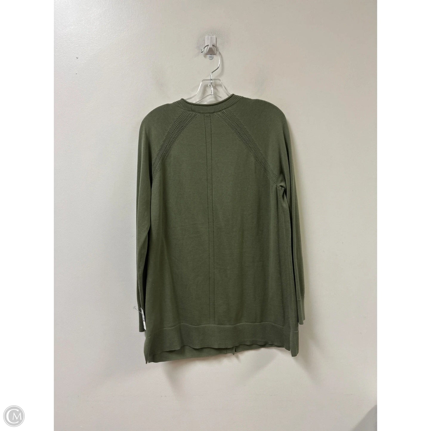 Sweater Cardigan By Talbots In Green, Size: M