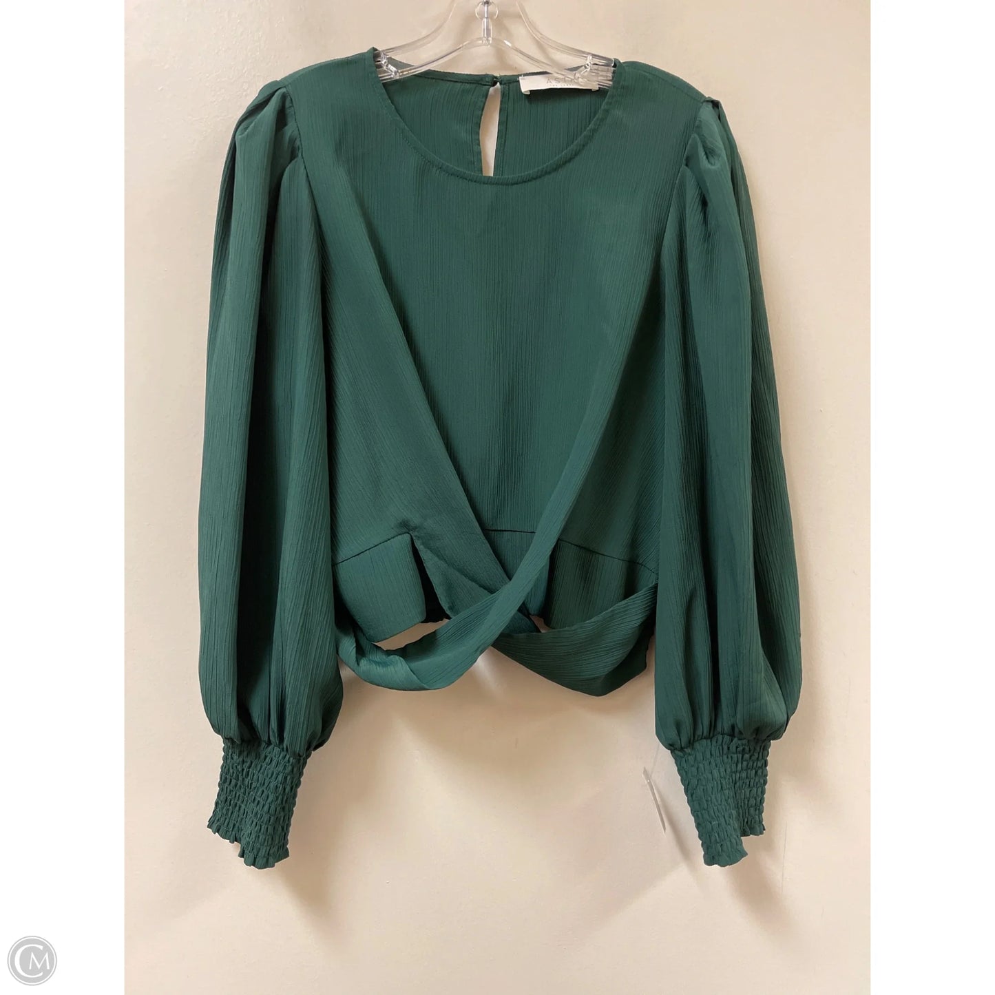 Top Long Sleeve By Astr In Green, Size: L