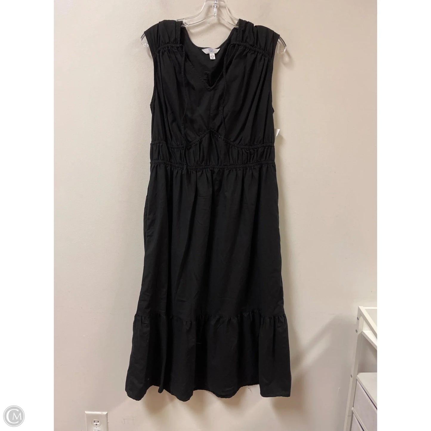 Dress Casual Maxi By Time And Tru In Black, Size: L