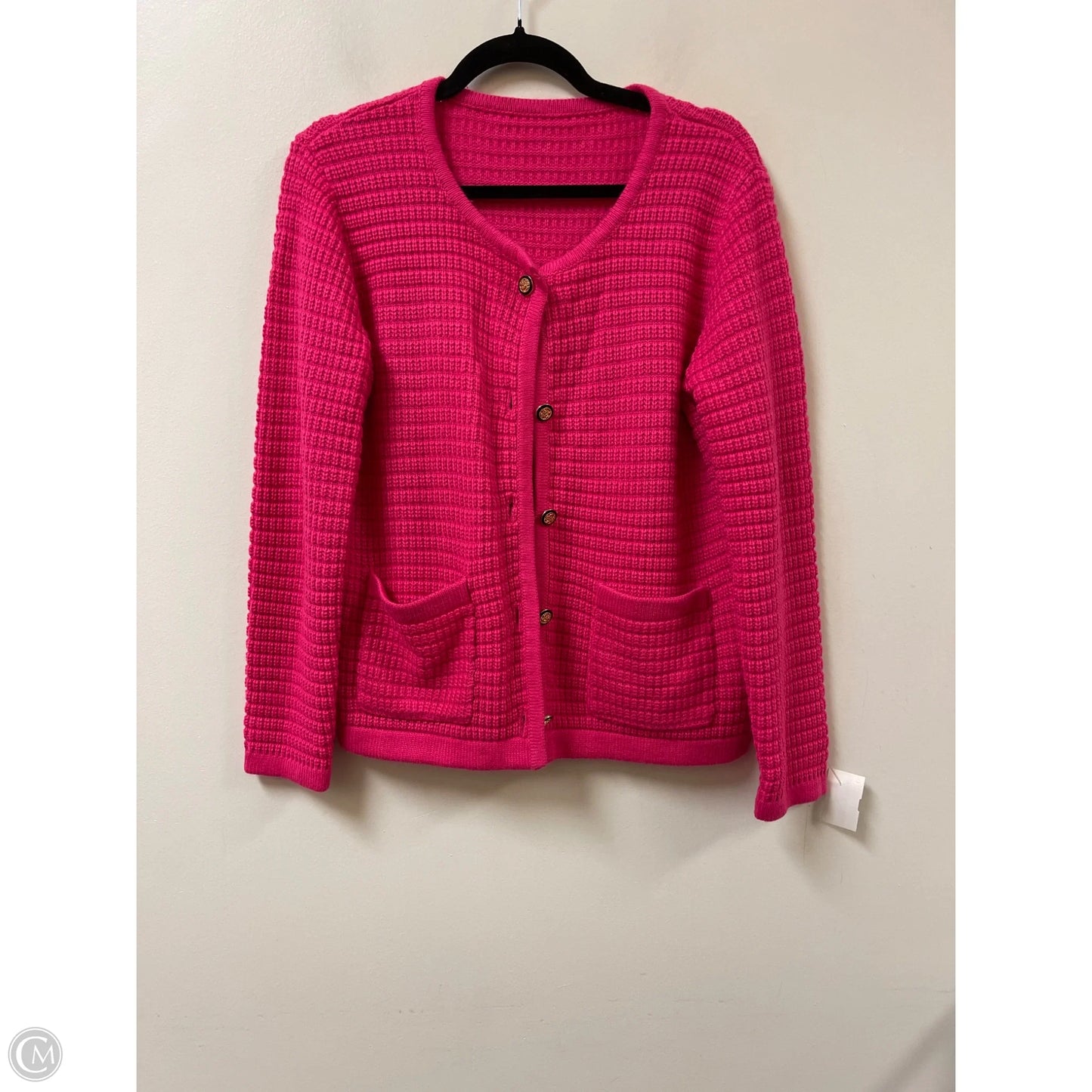 Sweater Cardigan By Clothes Mentor In Pink, Size: S