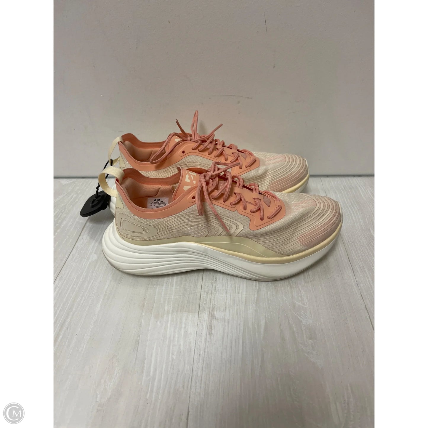 Shoes Designer By Apl In Peach, Size: 8.5