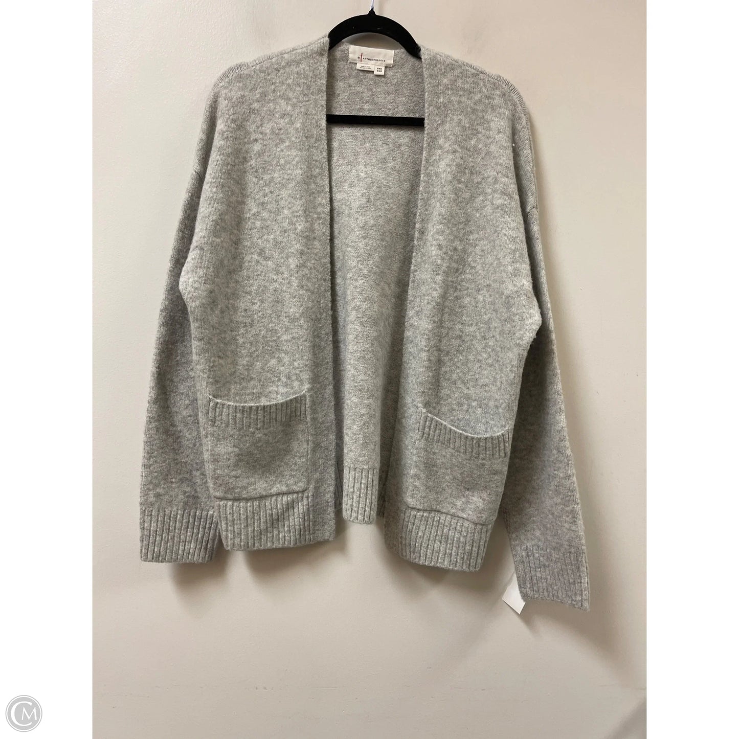 Sweater Cardigan By Anthropologie In Grey, Size: Osfm
