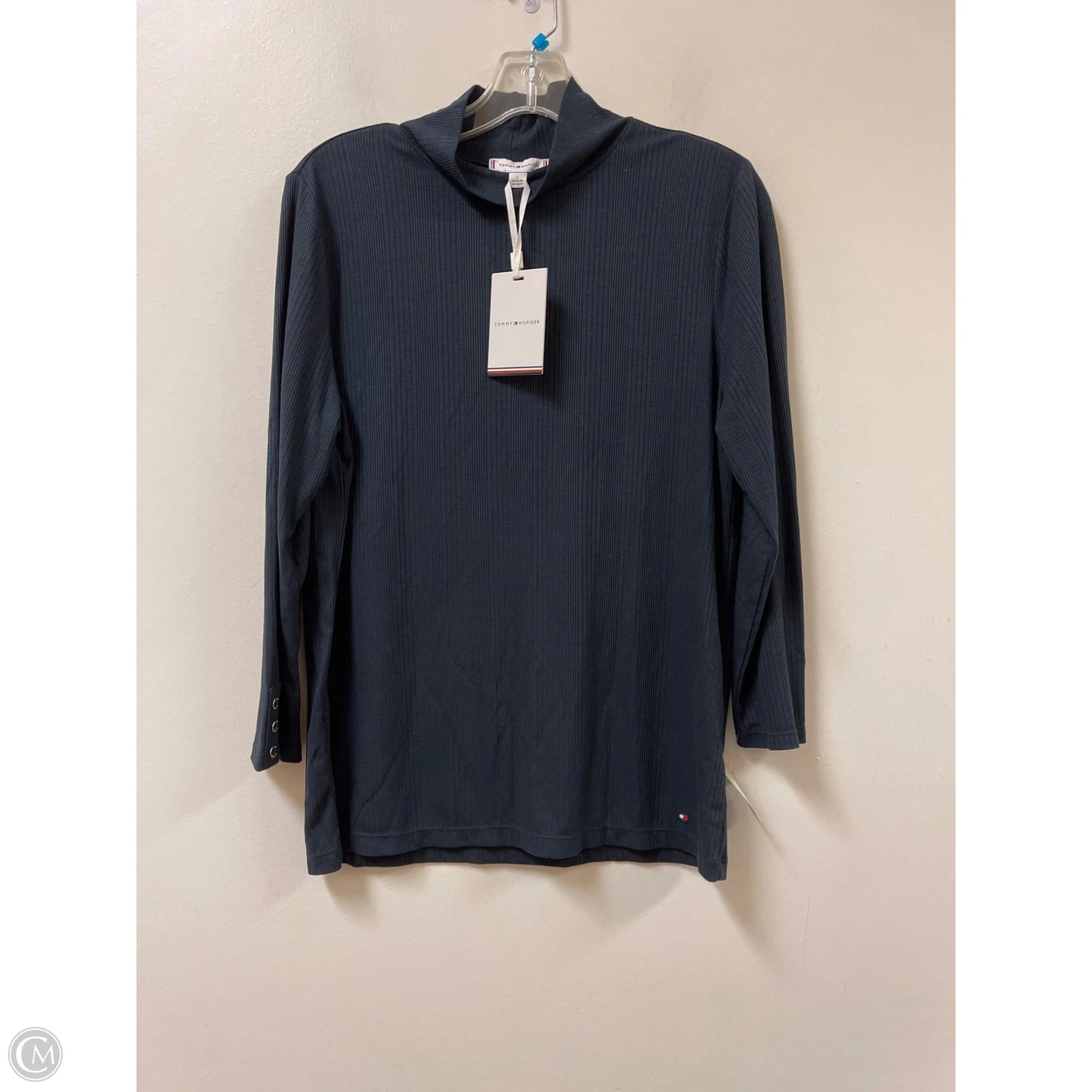 Top Long Sleeve By Tommy Hilfiger In Navy, Size: L