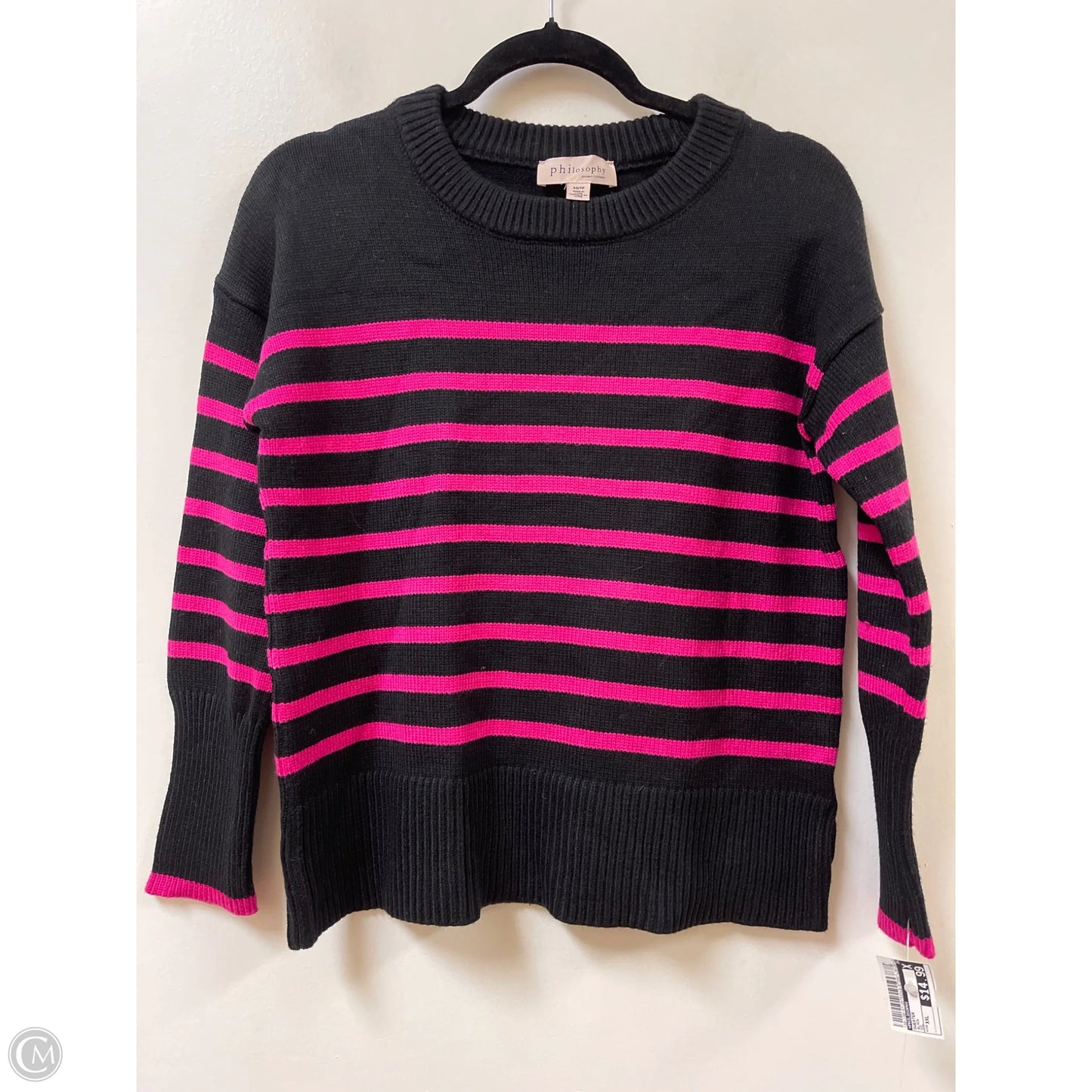 Sweater By Philosophy In Black, Size: Xxl