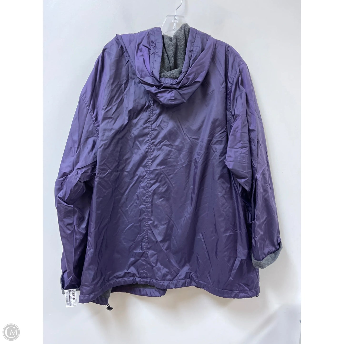Jacket Windbreaker By Romans In Purple, Size: 3x