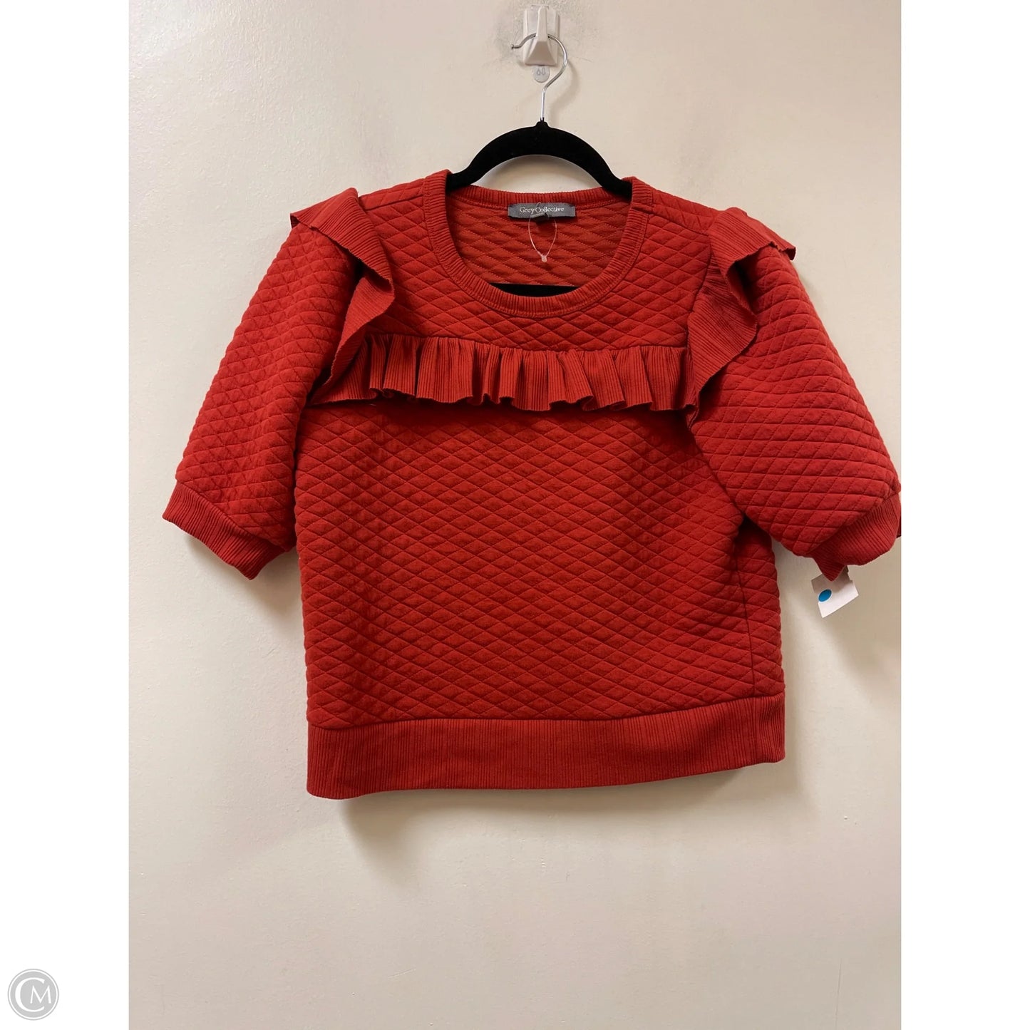 Sweater Short Sleeve By Clothes Mentor In Orange, Size: S