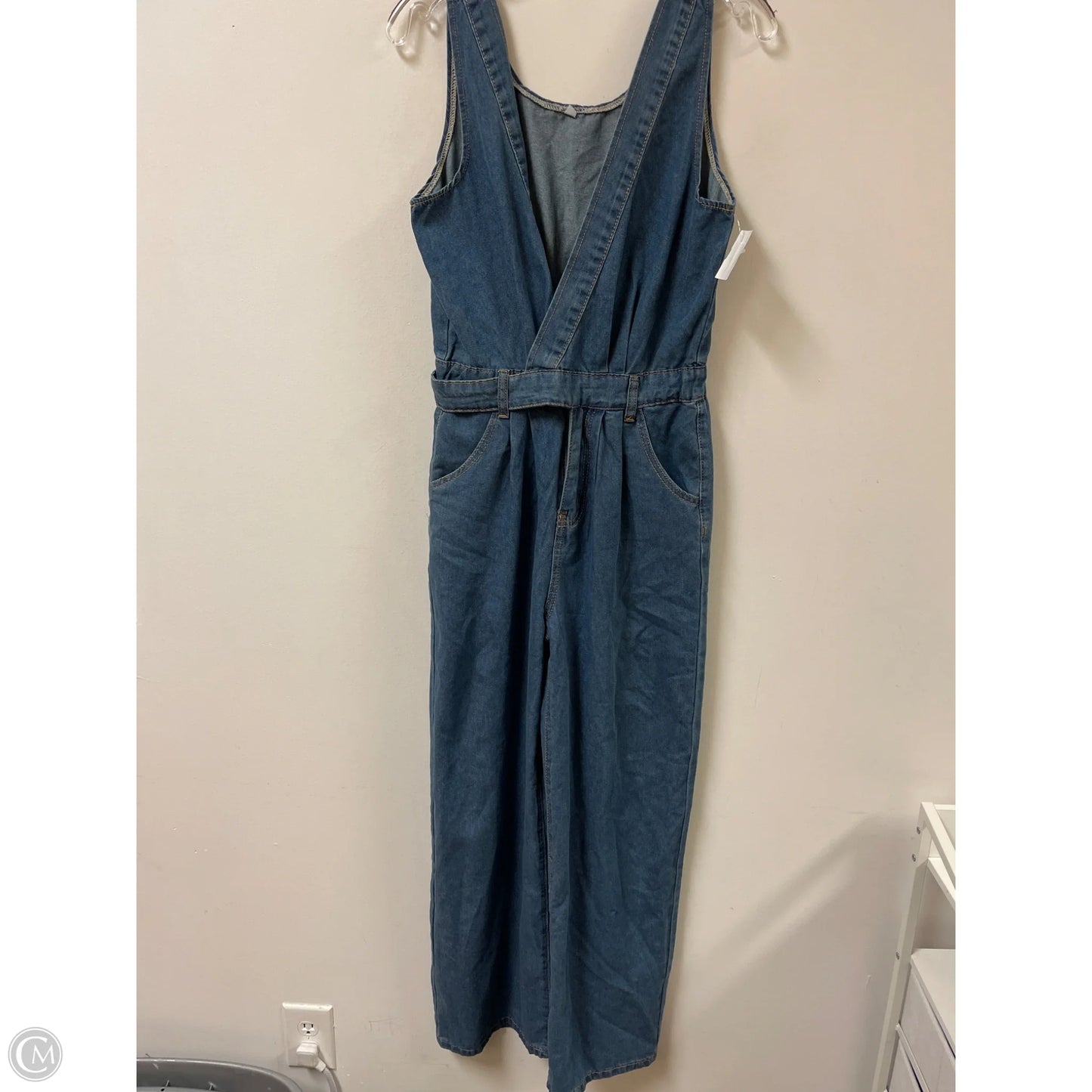 Jumpsuit By Clothes Mentor In Blue Denim, Size: S