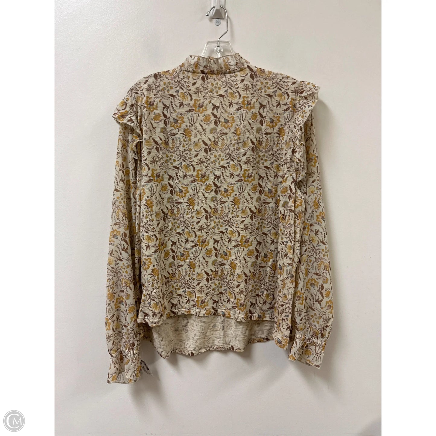 Top Long Sleeve By Lucky Brand In Yellow, Size: L
