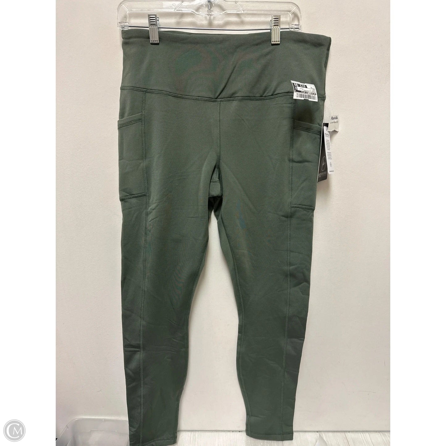 Athletic Leggings By 90 Degrees By Reflex In Green, Size: Xl