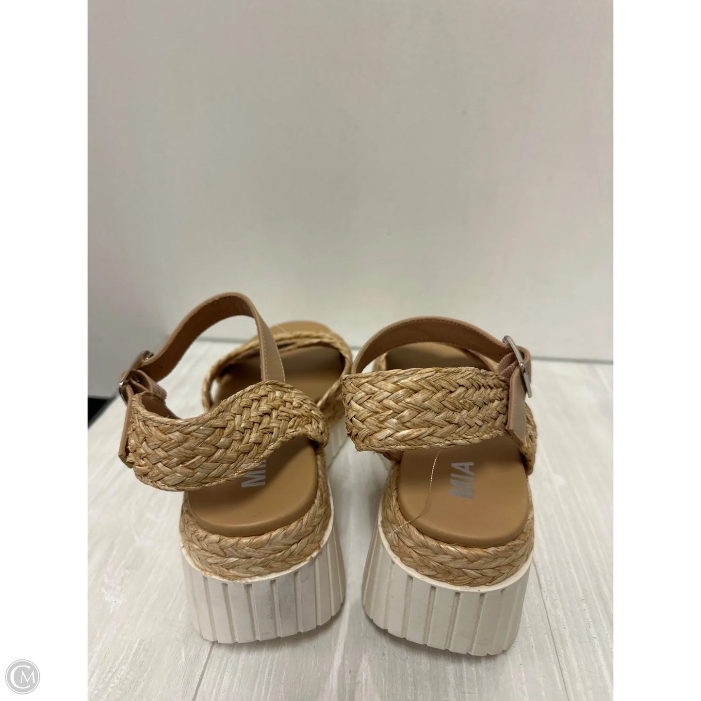 Sandals Heels Platform By Mia In Tan, Size: 10