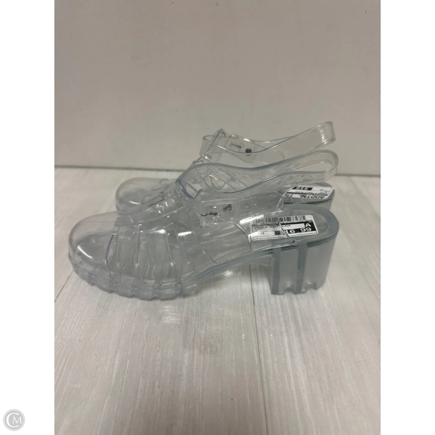Sandals Heels Block By Madden Girl In Clear, Size: 10