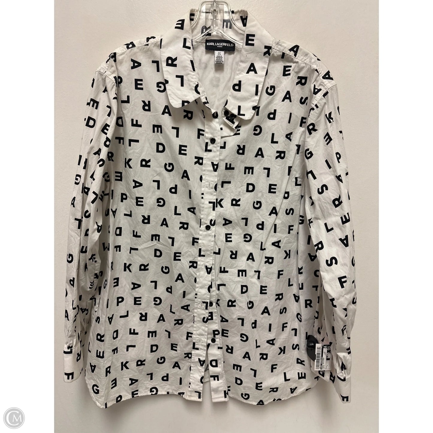 Tunic Designer By Karl Lagerfeld In White, Size: L