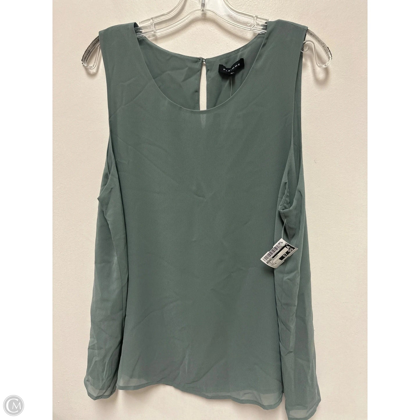 Top Sleeveless By Pleione In Green, Size: Xl
