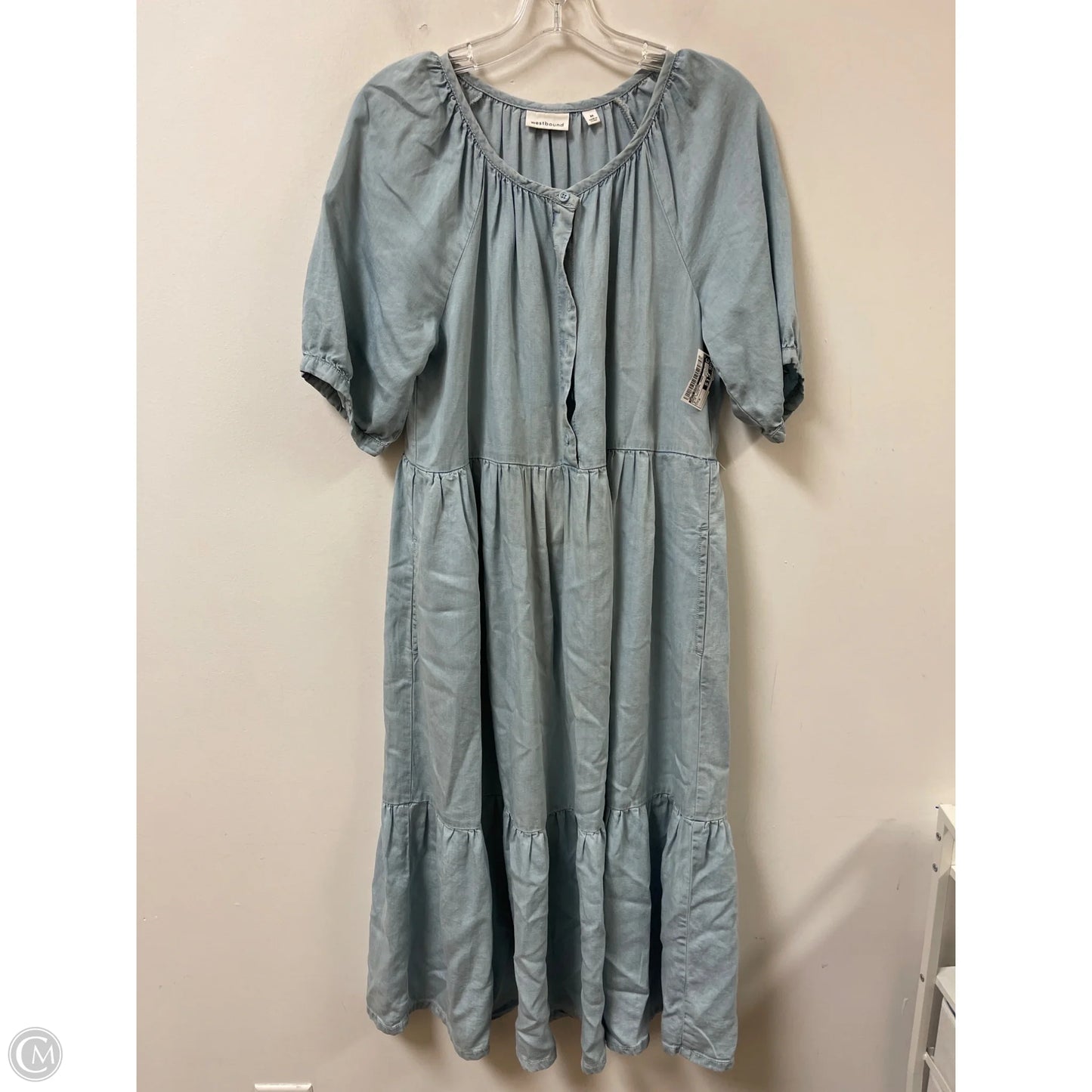 Dress Casual Maxi By West Bound In Blue Denim, Size: M