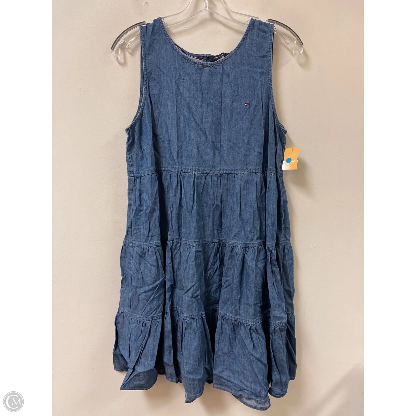 Dress Casual Midi By Tommy Hilfiger In Blue Denim, Size: M