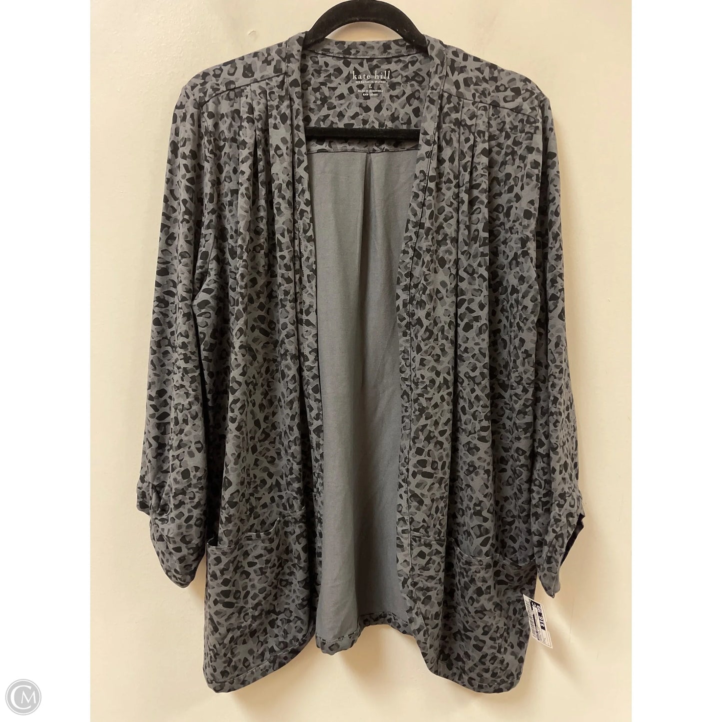 Sweater Cardigan By Kate Hill In Animal Print, Size: L