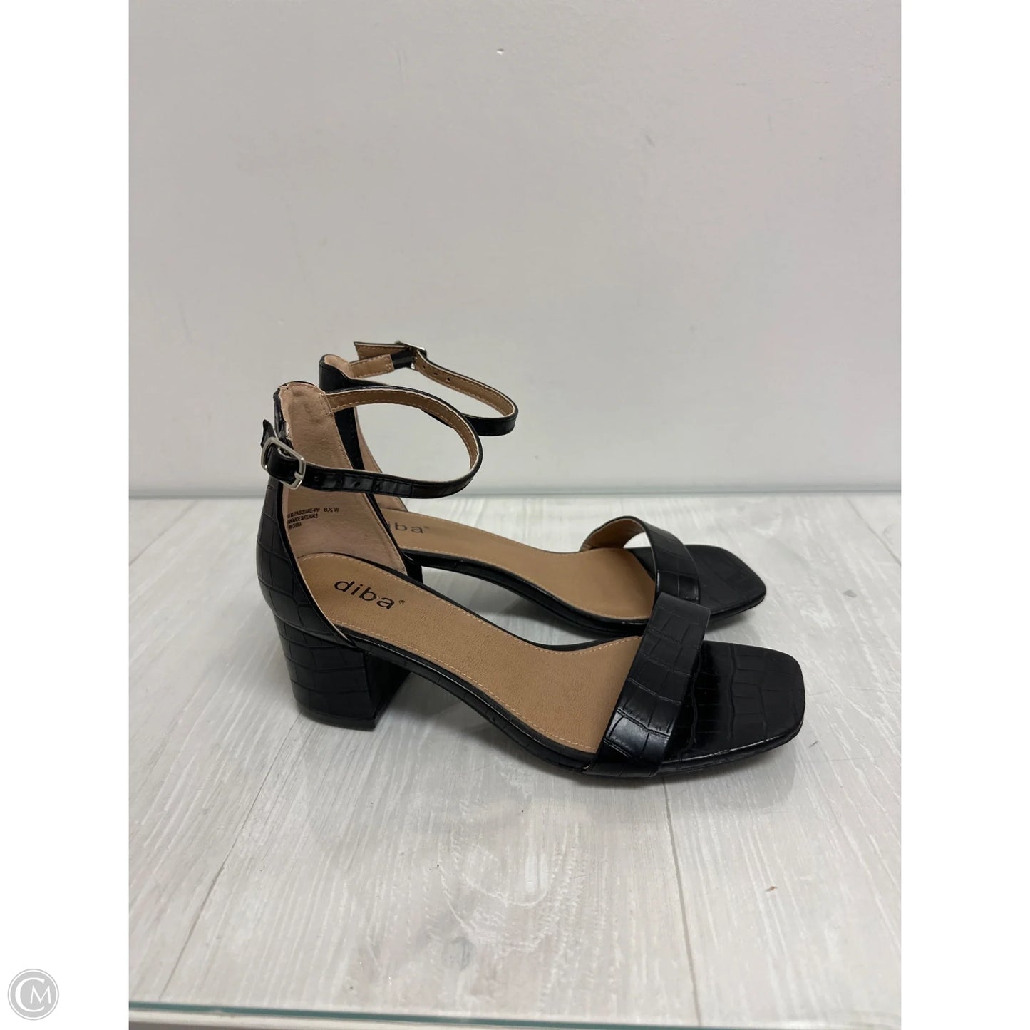 Sandals Heels Block By Diba In Black, Size: 8.5