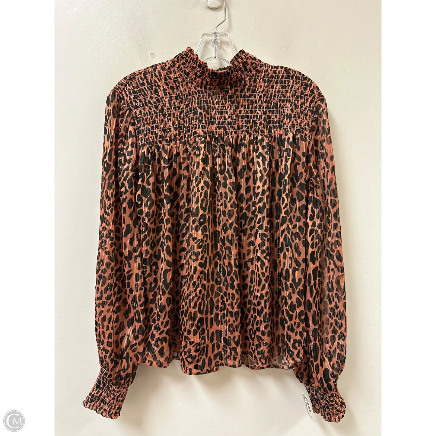 Top Long Sleeve By Scotch & Soda In Animal Print, Size: L