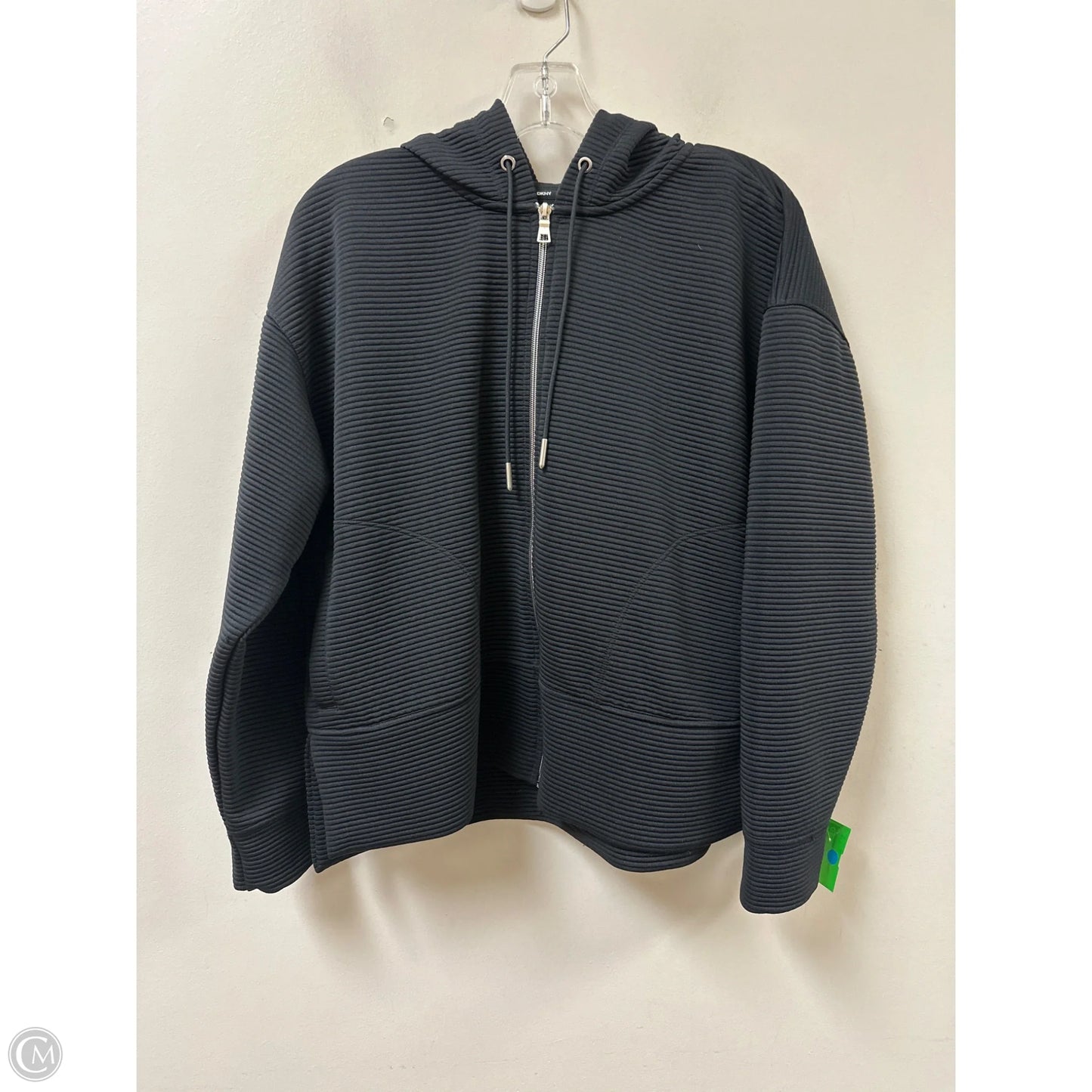 Athletic Jacket By Dkny In Black, Size: L