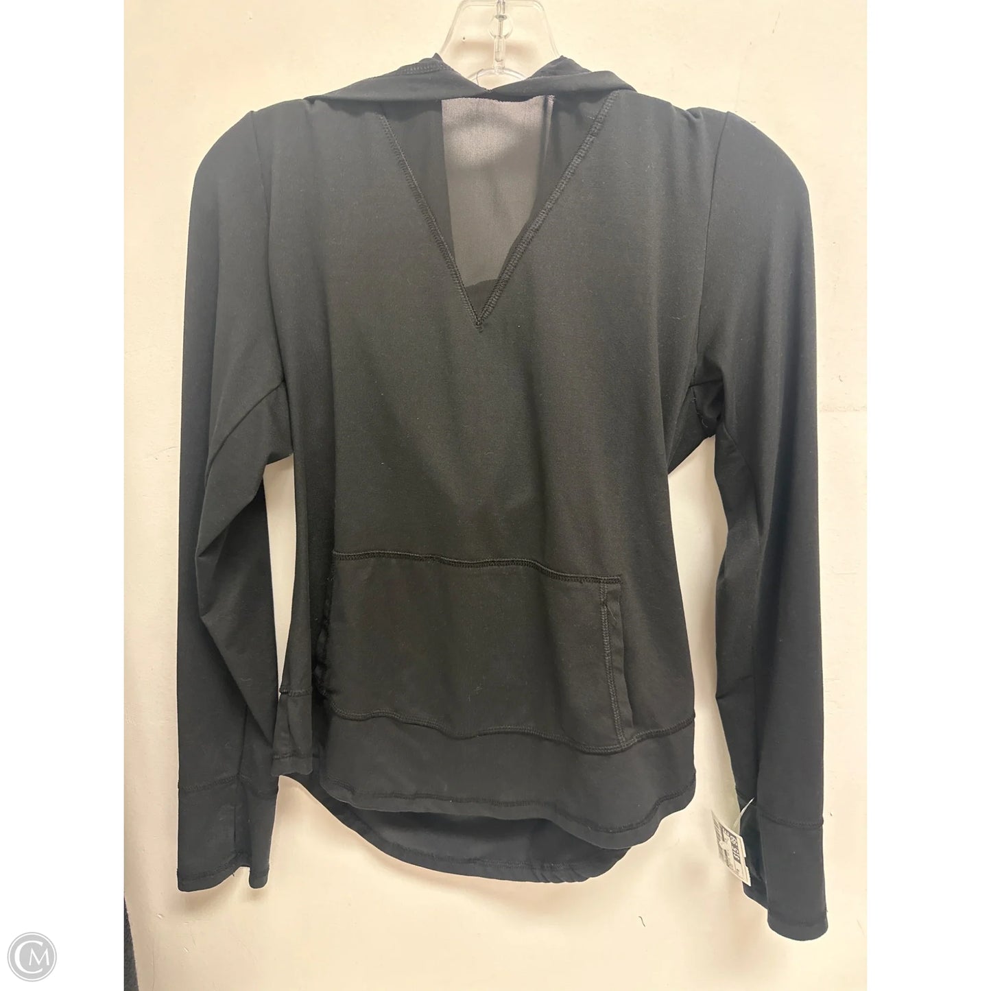 Athletic Top Long Sleeve Hoodie By Gottex In Black, Size: M
