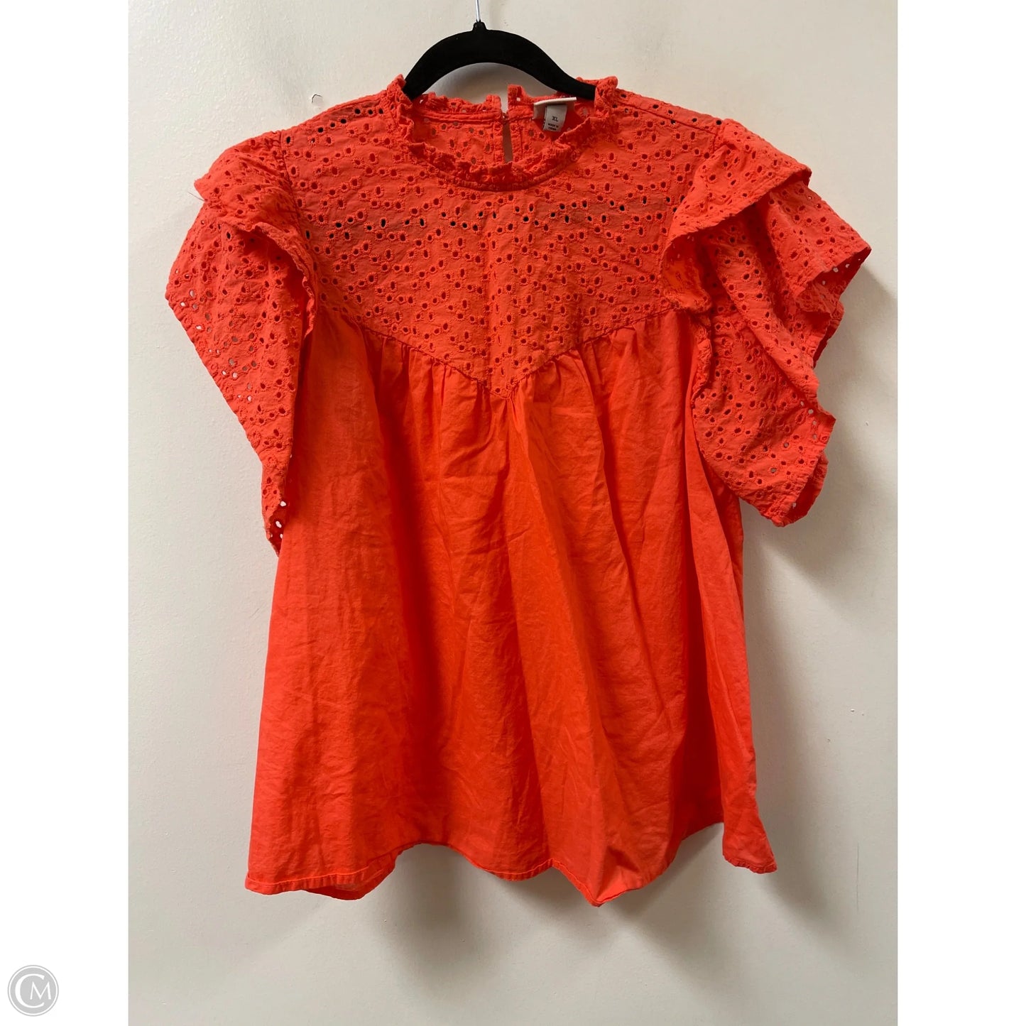 Top Short Sleeve By A New Day In Orange, Size: Xl