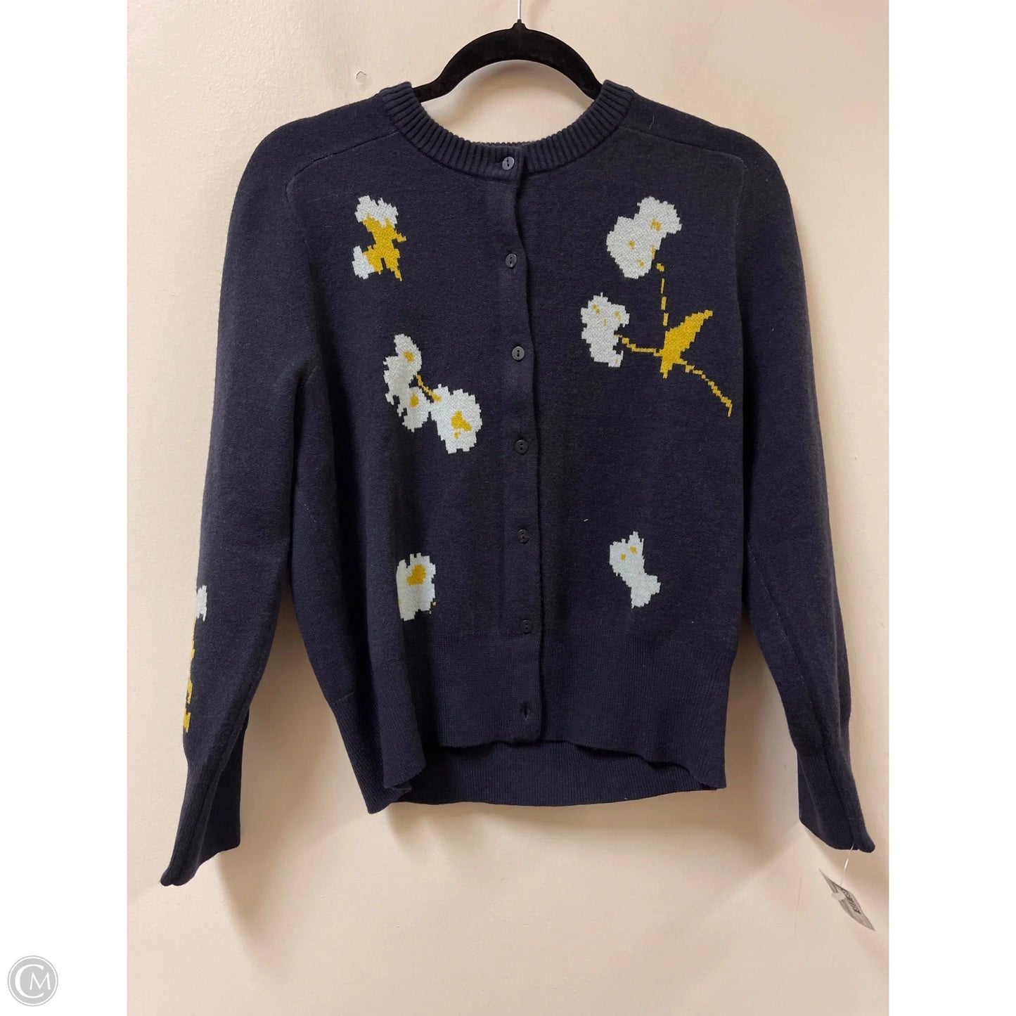 Sweater Cardigan By Free Assembly In Navy, Size: S