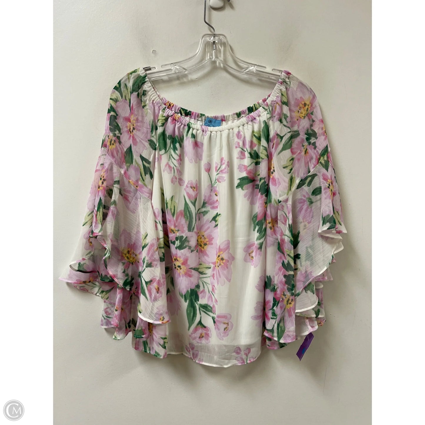 Top Long Sleeve By Cece In Floral Print, Size: M