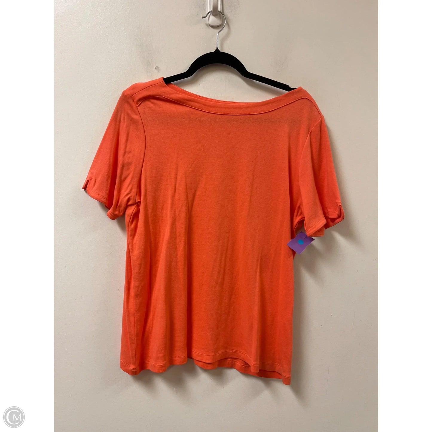 Top Short Sleeve By Chicos In Orange, Size: L