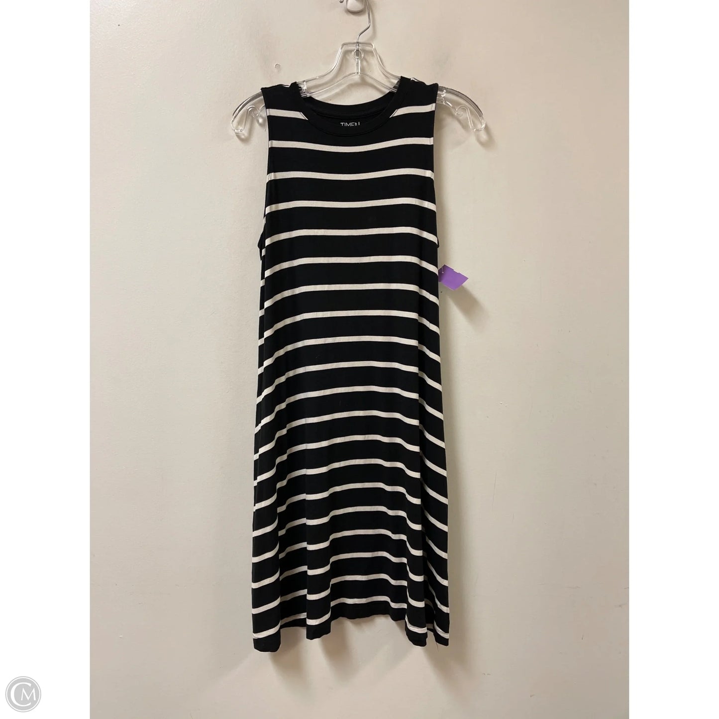 Dress Casual Midi By Time And Tru In Black, Size: M