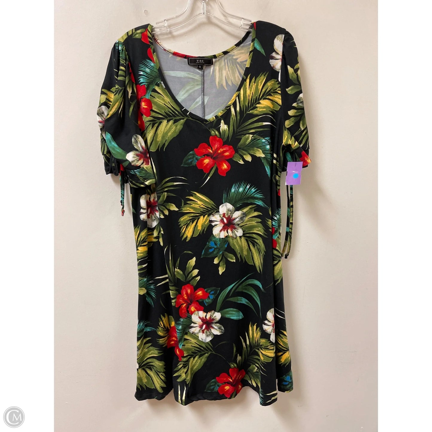 Dress Casual Midi By Vibe In Floral Print, Size: 1x