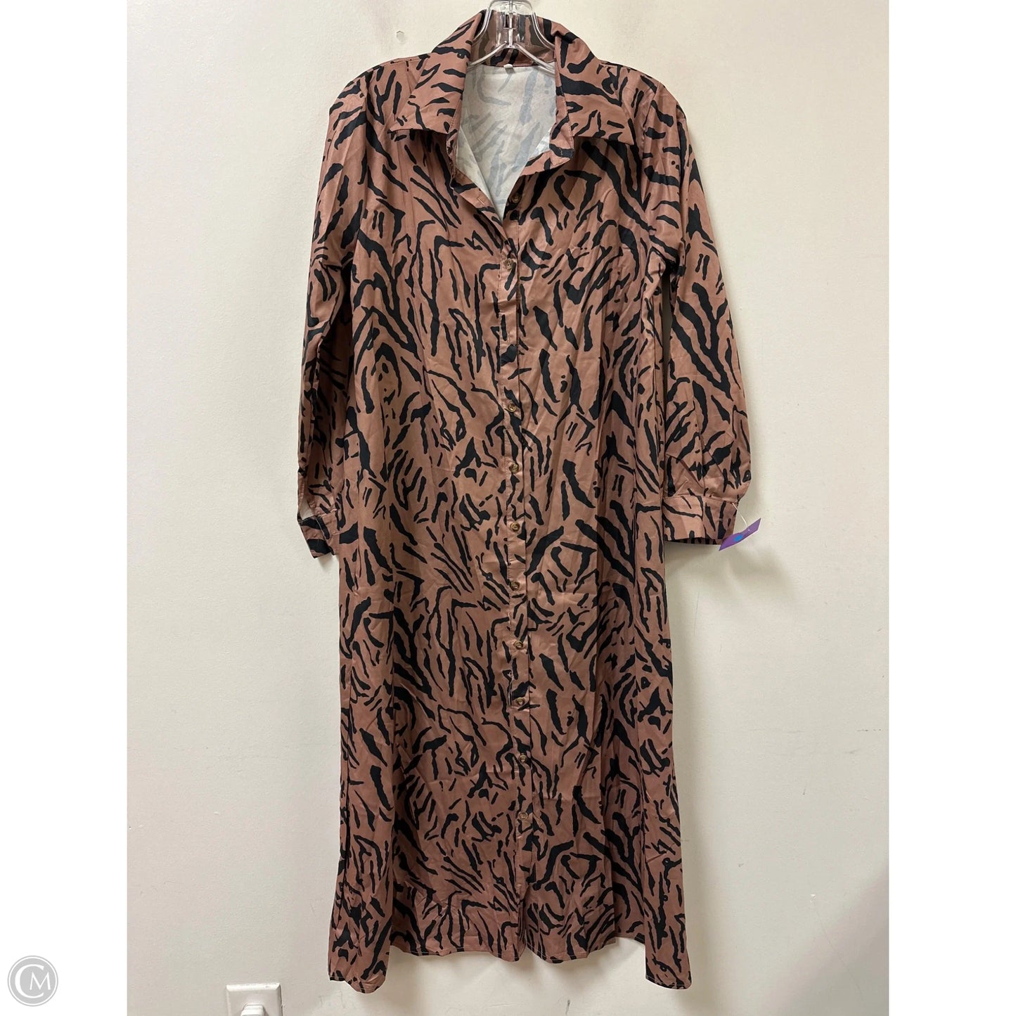 Dress Casual Maxi By 12th Tribe In Brown, Size: L
