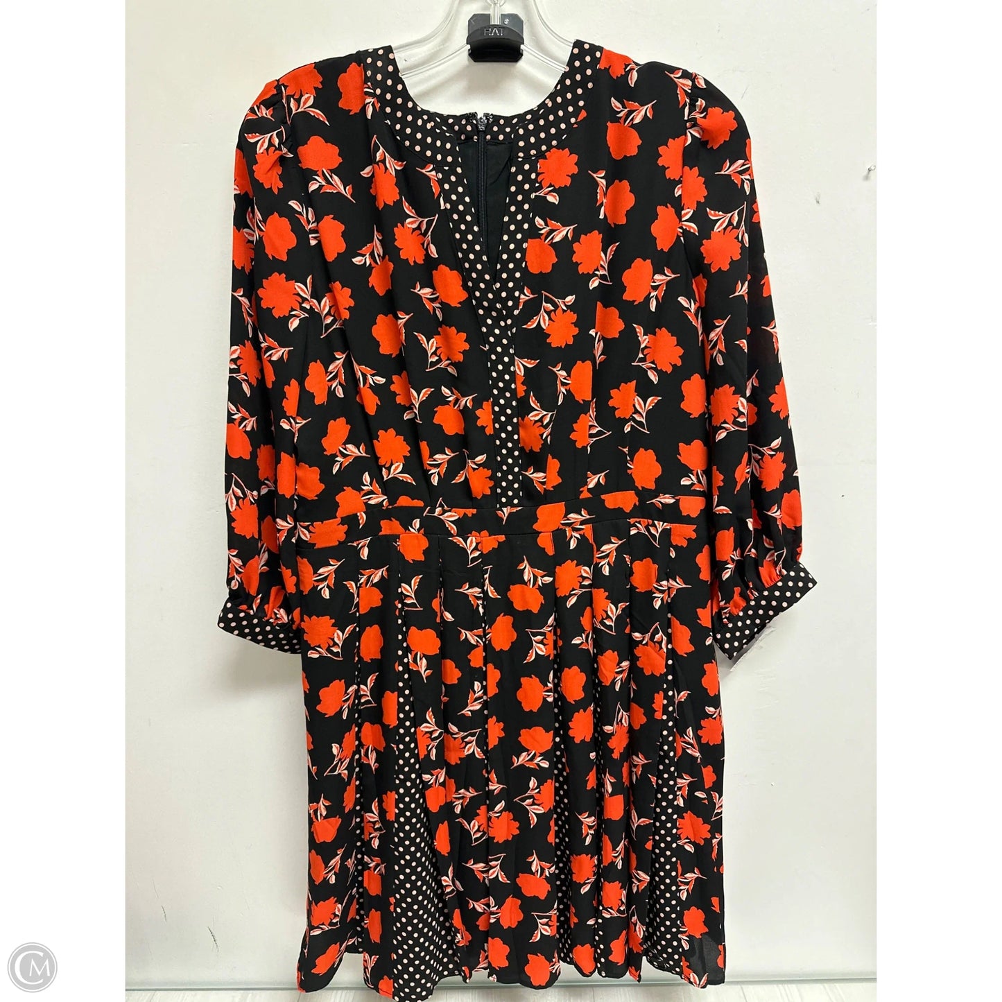 Dress Casual Midi By Ann Taylor In Black & Orange, Size: Mp