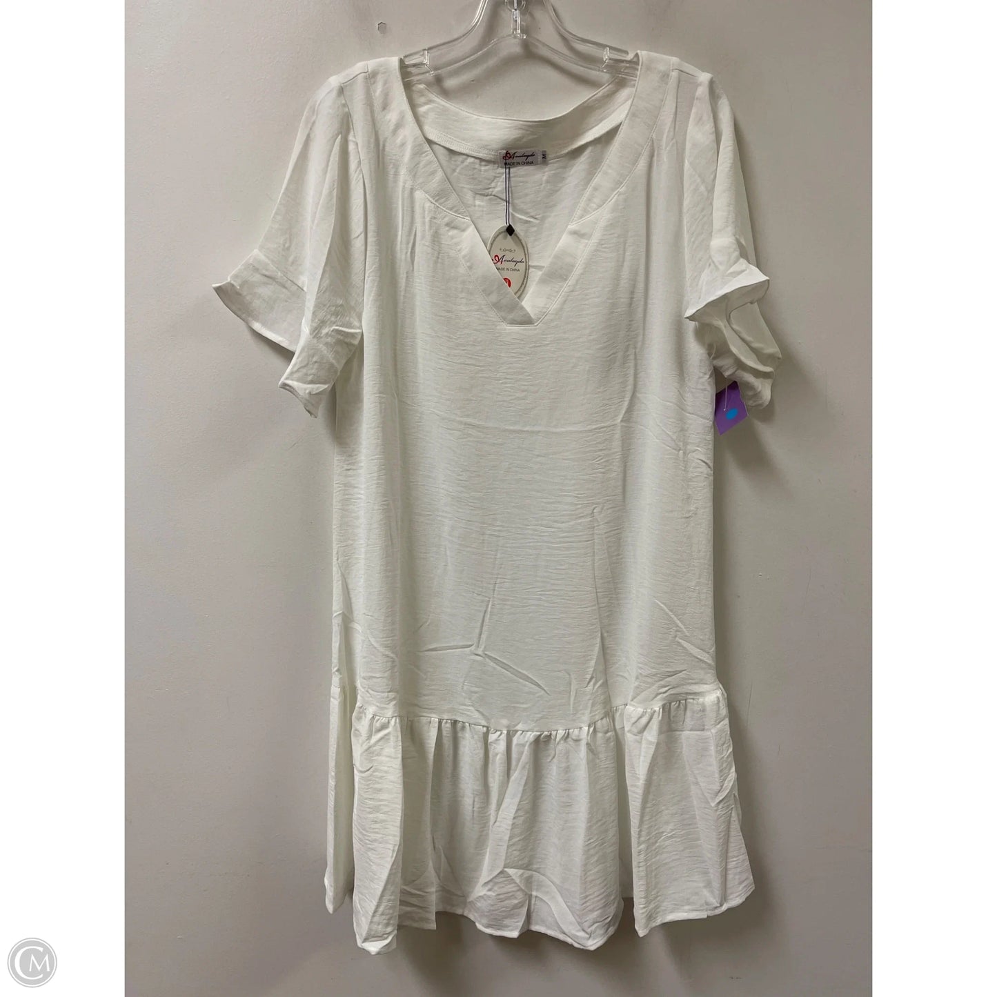Dress Casual Midi By Clothes Mentor In White, Size: M