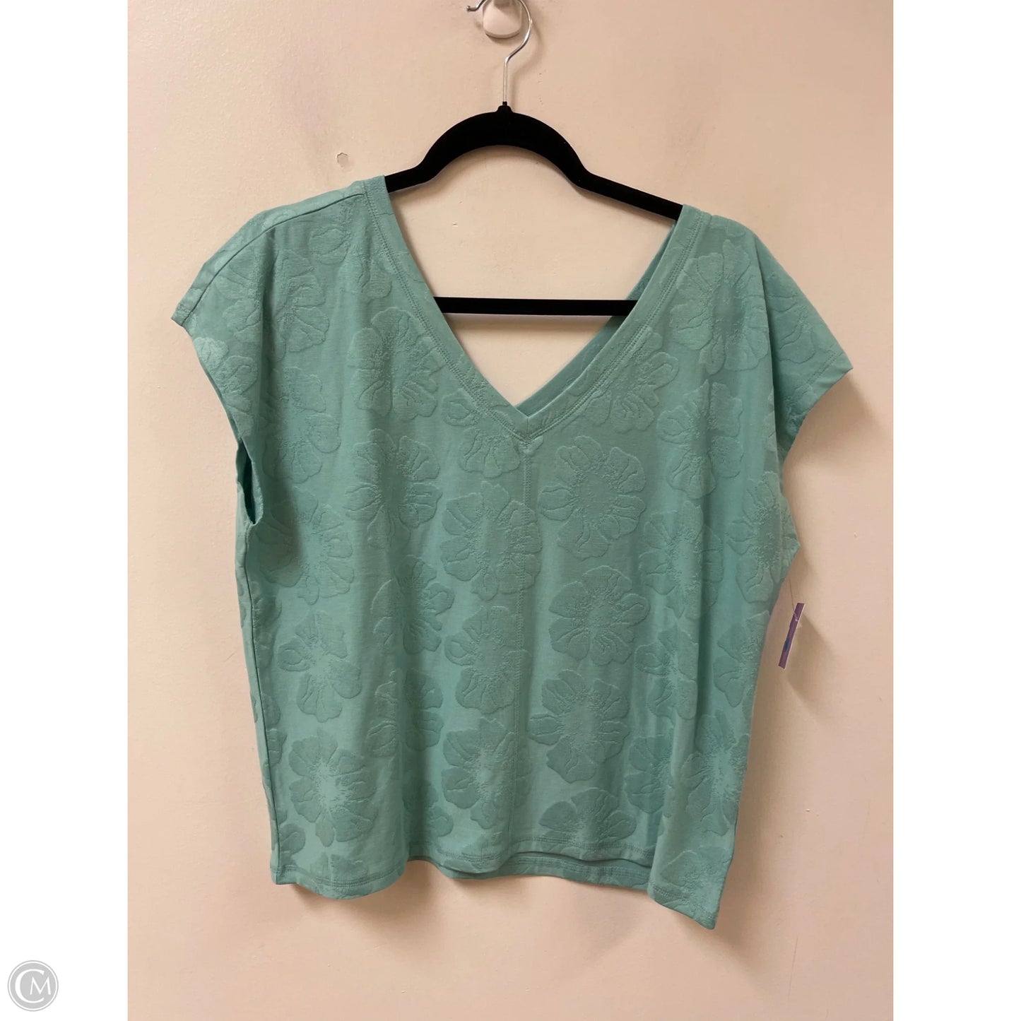 Top Short Sleeve By Talbots In Blue, Size: M