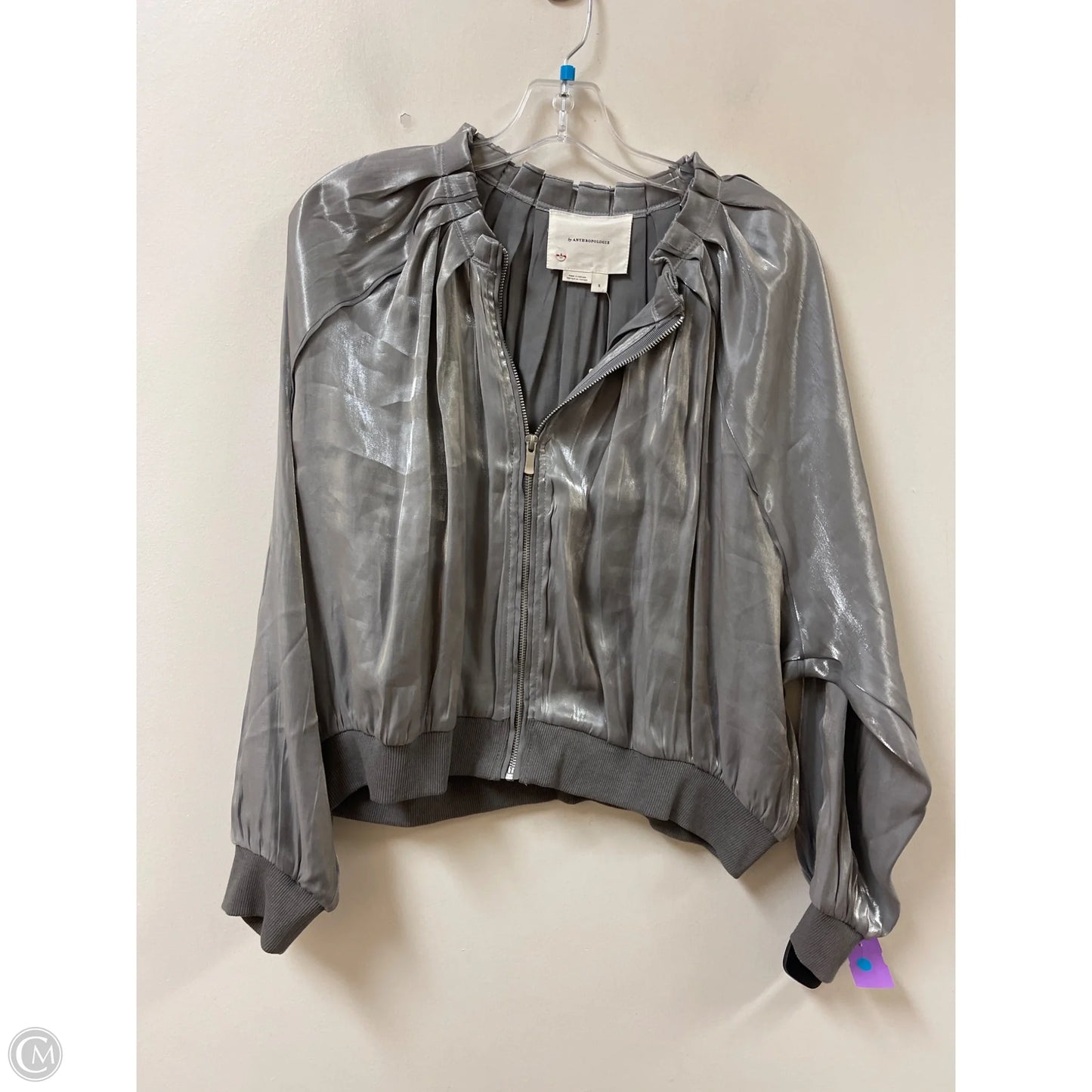 Jacket Other By Anthropologie In Silver, Size: S