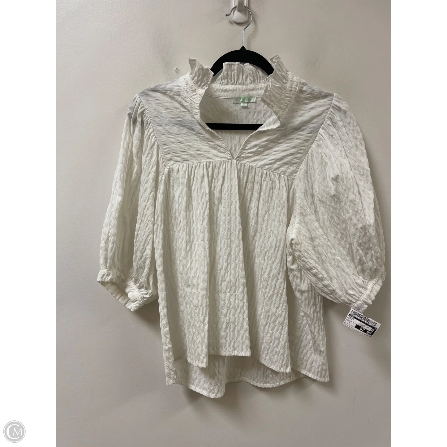 Top Short Sleeve By Jade In White, Size: S